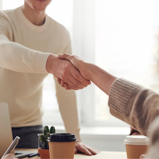 two people shaking hands